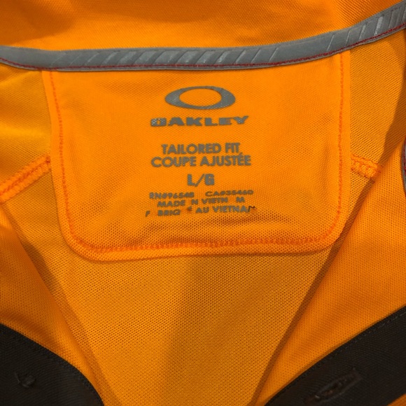 Orange Oakley Polo Size Large - Picture 3 of 5